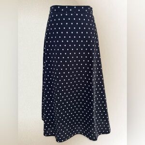 Kate Spade Navy Polka Dot Maxi Skirt